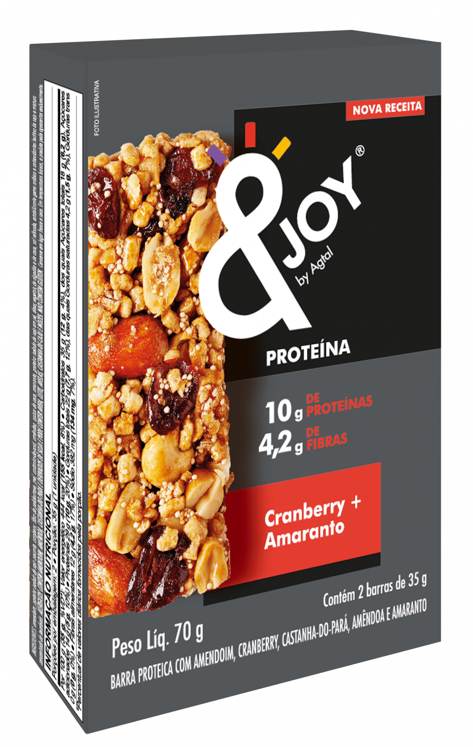 Enjoy - BARRA DE NUTS ENJOY PROTEINA CRANBERRY AMARANTO 35G