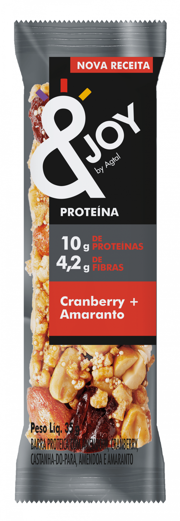 Enjoy - BARRA DE NUTS ENJOY PROTEINA CRANBERRY AMARANTO 35G